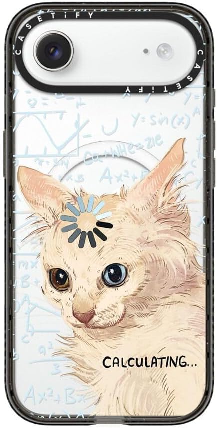 CASETiFY Impact iPhone Air Case [Slim/Compatible with Magsafe / 8.2 ft. 4X Military Grade Drop Protection] - Calculating... - Clear Black