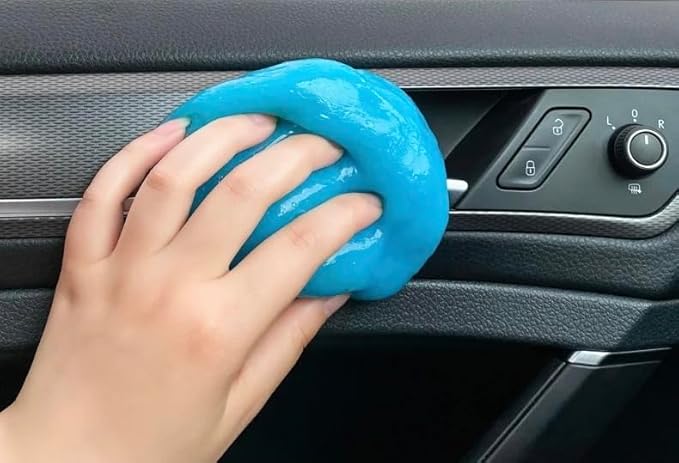 Generic Car Cleaning Gel Universal Detailing Kit Automotive Dust Car Crevice Cleaner Slime Auto Air Vent Interior Detail Removal for Car Putty Cleaning Keyboard Cleaner Car Accessories (Blue)