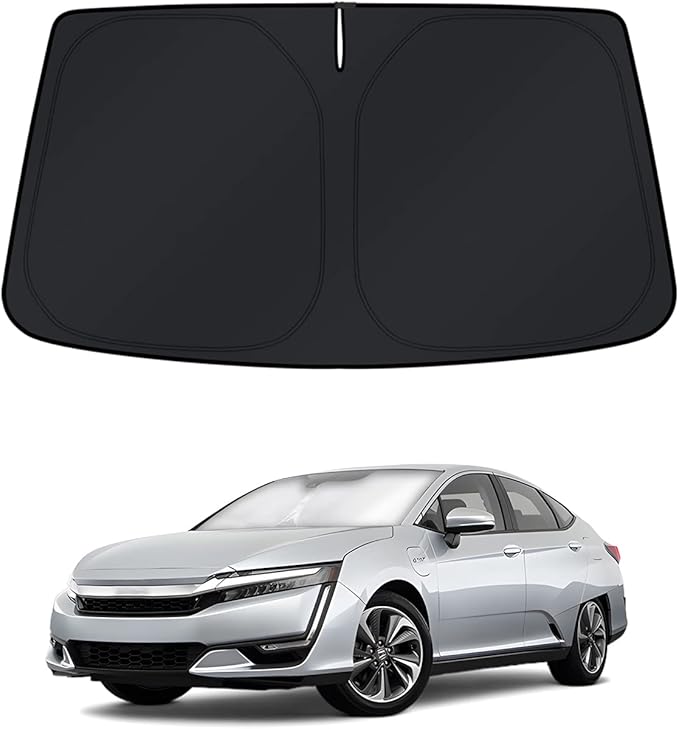 KUST Windshield Sun Shade for 2017-2021 Honda Clarity Window Accessories Shade Sun Cover Foldable Block UV Rays Keep Car Cooler
