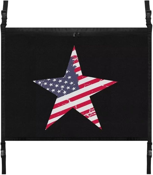 Car Roof Storage Bag American Star Print Car Seat Organizer Roof Storage All Car Storage Organizers Large Capacity Storage for Small Items