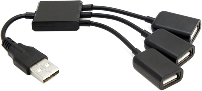 JSER USB 2.0 to 3 Ports Hub Expansion Expander Multiple Cable 480Mbps Bus Power for Laptop Notebook PC Mouse Flash Disk
