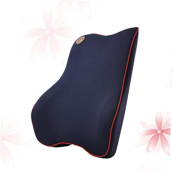Memory Car Seat Waist Cushion Comfortable Lumbar Support Pad Blue for Auto Supplies Ergonomic Design for Driving Durable and Material