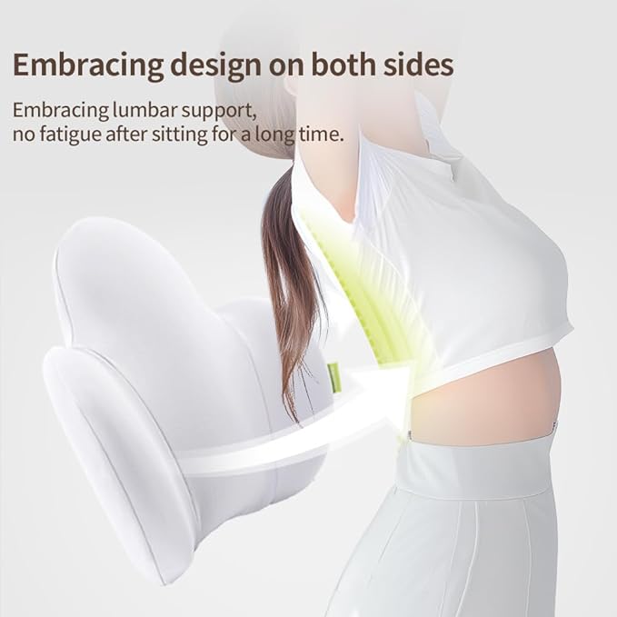 Lumbar Support Pillow for Office Chair, Gaming Chair, Car Driver Seat Back Cushion, Bed & Couch, Gifts for Friends and Parents,Ergonomic Back Support Pillow with Comfortable Memory Foam(Grey)