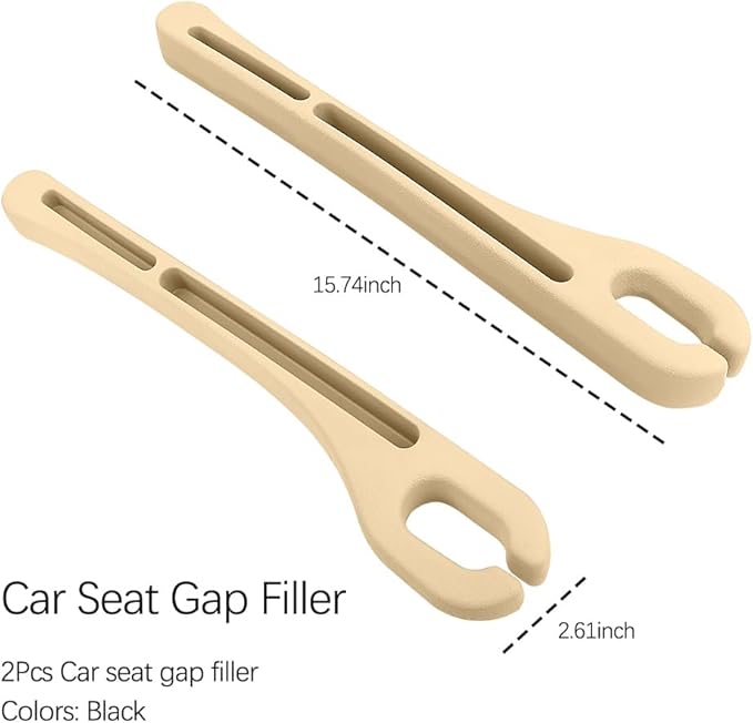 2PCS Car Seat Gap Filler Organizer with Phone Holder,[Upgrade Version] Car Seat Gap Organizer for Prevent Falling,Essential Car Accessories Car Side Seat Gap Filler (Beige)
