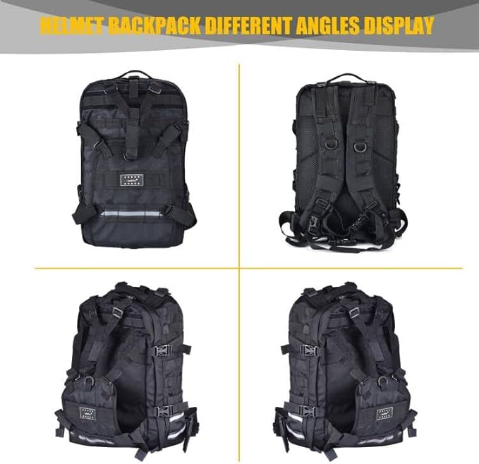 Large Capacity Motorcycle Helmet Backpack, Motorcycle Riding Hiking Backpack for Cycling