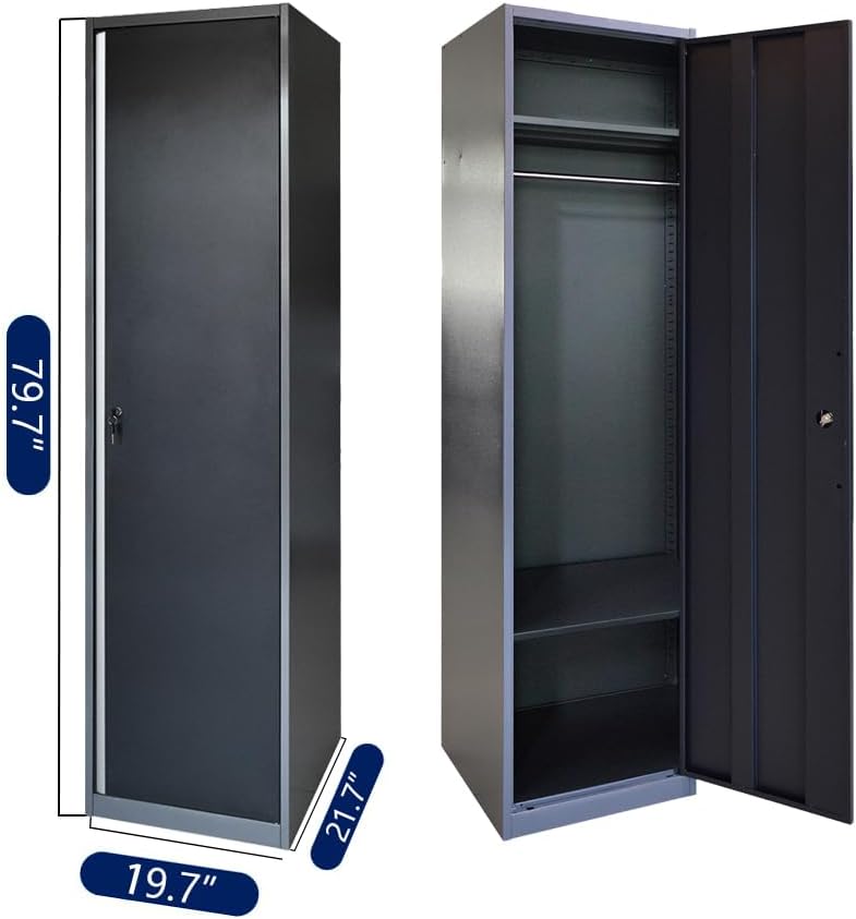 Steel Garage Storage Cabinet System, Tool Cabinets with Drawers, for Workshop Auto Repair Shop, Wall Mounting Not Necessary
