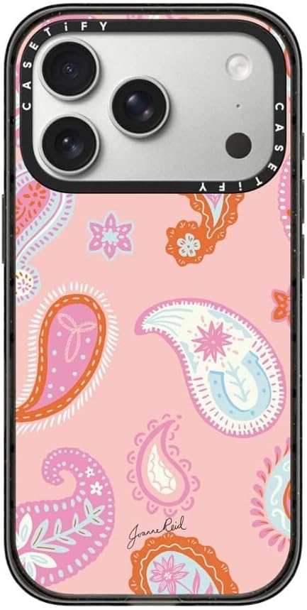 CASETiFY Impact iPhone 17 Pro Case [Slim/Compatible with Magsafe / 8.2 ft. 4X Military Grade Drop Protection] - Cowgirl Paisley Pattern - Clear Black