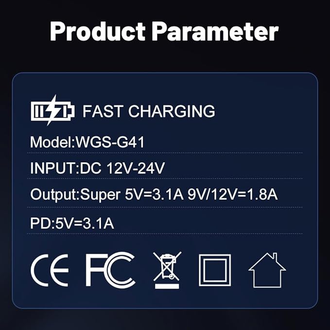 66W Multi-Port USB C Car Phone Charger, 6 in 1 Super Fast Charging Cigarette Lighter USB Charger for iPhone 16 15 14 13 12 11/Android/Samsung/iPad Pro and More (Black)