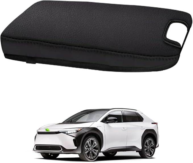 Autorder Center Console Cover for 2023 2024 2025 Toyota bZ4X /Subaru Solterra Accessories Armrest Cover Anti-Scratch Middle Console Pad Leather Armrest Protector