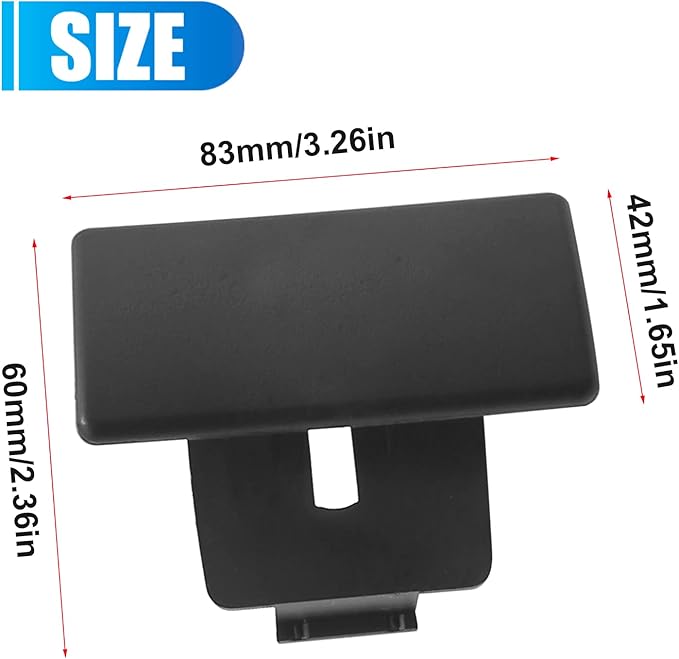 Glove Box Latch Replaces 10391625 Compatible with Chevy Colorado GMC Canyon 2004-2012 Compatible with Hummer H3 2006-2010 Front Glove Box Door Lock Opening Handle (Black)