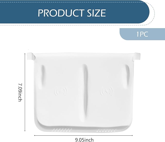 Car Central Control Wireless Charging Mat, Anti-Slip Waterproof Center Console Silicone Pad, Dustproof Phone Charging Protection Mat, Compatible with 2021-2025 Te-SLA Model Y/3 (White)