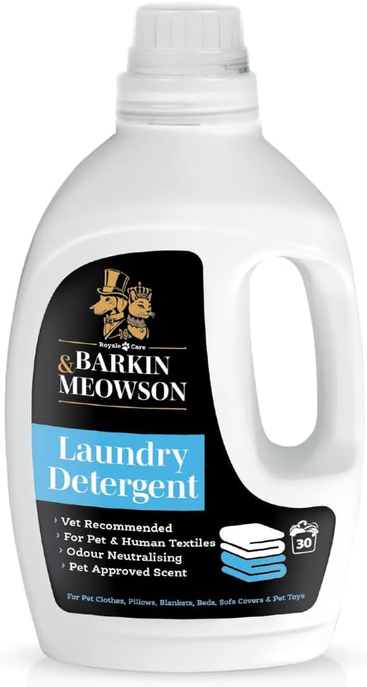 Barkin & Meowson Odor Neutralizing Liquid Laundry Detergent 1.5 Litre / 50.72 fl.oz. - Concentrated Formula for Pets and Human Textiles