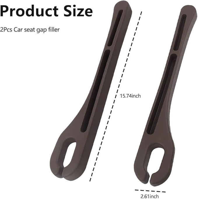 Stacool [2026 Upgrade] 2PCS Car Seat Gap Filler with Phone Holder,Multi-Function Car Side Seat Gap Filler for Prevent Items Falling,Universal Car Seat Organizer Car Accessories (Brown)