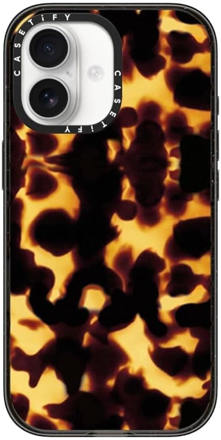 CASETiFY Impact iPhone 17 Case [Slim/Compatible with Magsafe / 8.2 ft. 4X Military Grade Drop Protection] - Tortoiseshell - Clear Black