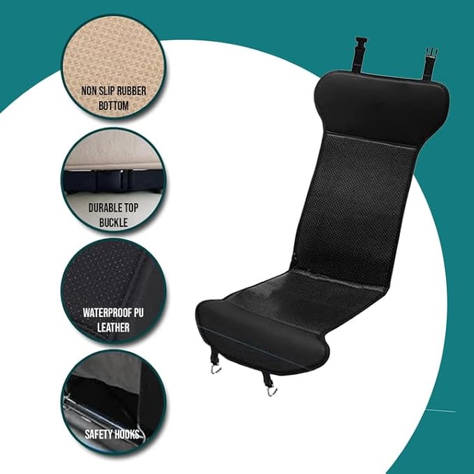 ZONETECH Car Seat Cover Travel Seat Cushion, 2-Pack Universal Classic Black Comfortable Breathable Seat Cover