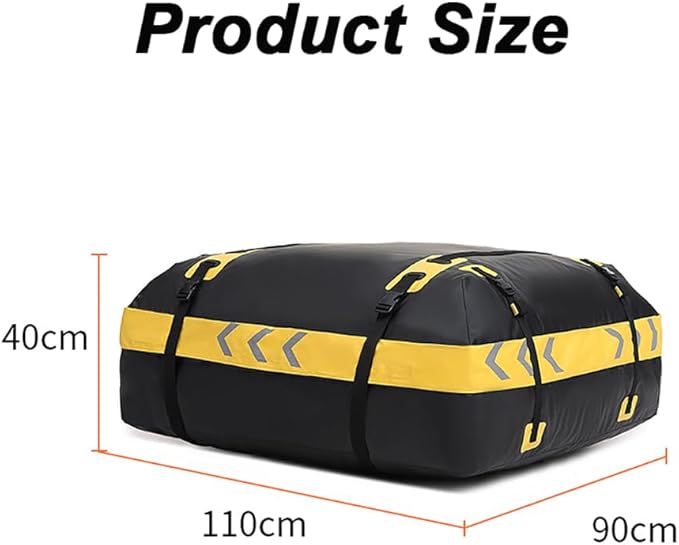 Car Roof Storage Bag for Volvo S40 / S60 / S70 / S80 / S90 234 964 P24 Y20 R TS AS Sedan, High Capacity Car Top Travel Bag Reflective Strips Safety Design Roof Bag