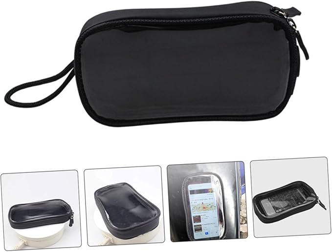 Magnetic Motorcycle Tank Bag with Waterproof Pu Leather Small Motorcycle Fuel Tank Bag Touchscreen Phone Holder