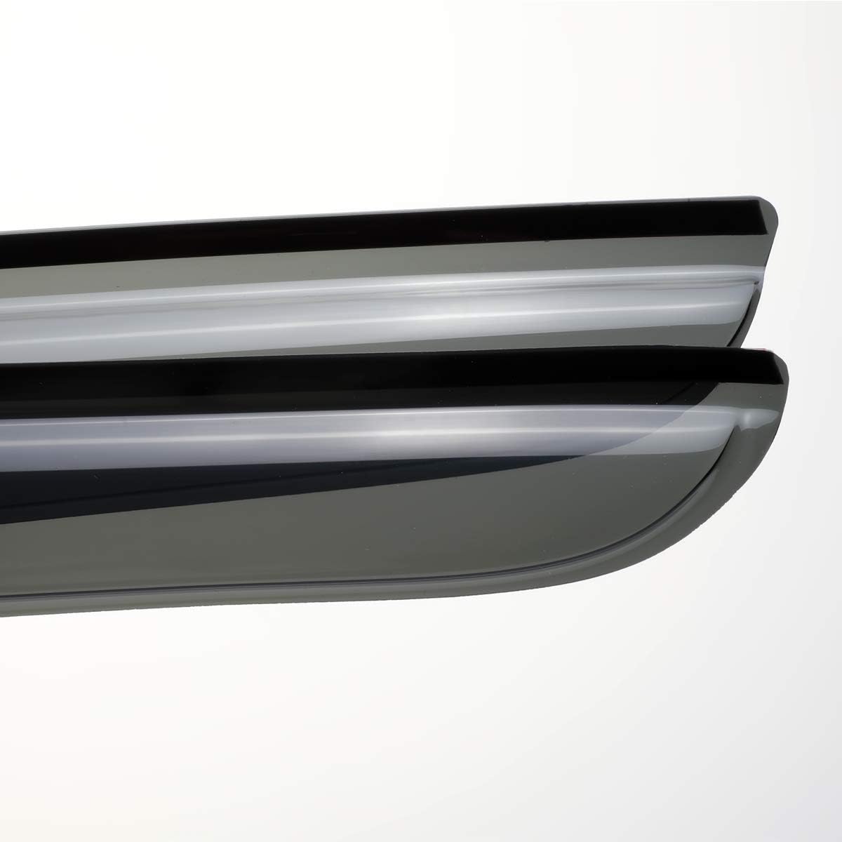 Side Window Wind Deflector, 4pcs Out-Channel Tape-On Nice Rain Guards Set, Window Visor fit for 2007-2018 Jeep Patriot 94359