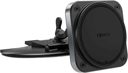 1Zero for Magsafe CD Phone Holder for Car [20 N55 Ultra Strong Magnets] Magnetic CD Player Phone Mount, Stable CD Slot Phone Mount for iPhone 17 16 15 14 13 12 Mini Pro Pro Max Plus & Magsafe Case