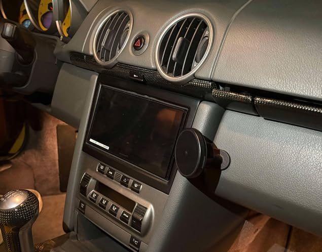 Glove Box Phone Mount Charger for MagSafe for Porsche 987 Cayman Boxster Left Hand Drive Model LHD