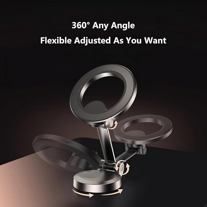 for MagSafe Car Mount [360° Rotation & 2800gf Magnetic], Magnetic Phone Holder for Car Dashboard/Tesla Screen, Folding Magnetic Car Mount for iPhone 16 15 14 13 12 Pro Max & All Phones