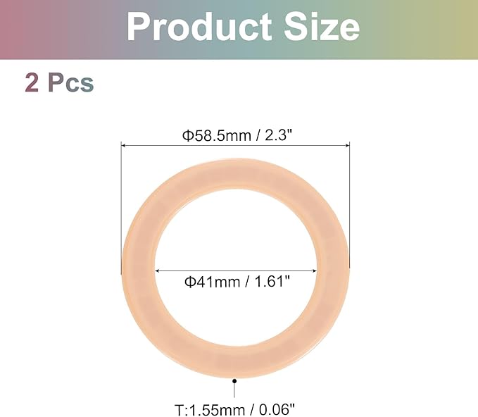 uxcell Magnetic Adapter Ring, 2Pcs Magnetic Sticker Ring ABS Universal Magnet Wireless Charging Conversion Kit for Mobile Phone Case Wireless Charger, Light Orange