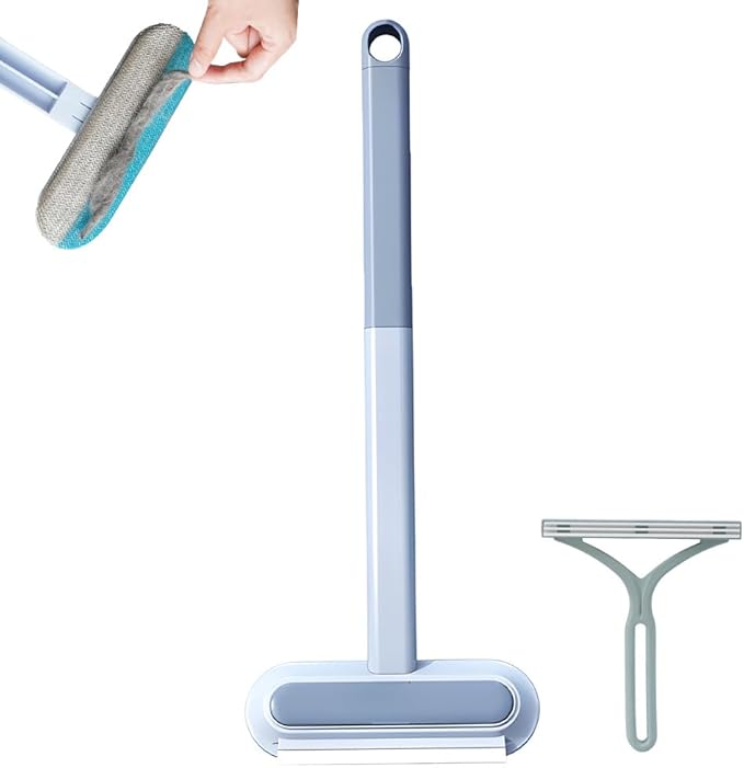 Moonboat Multifunctional Hair Removal Brush, Cleaner Pro Pet Hair, Cat Dog Hair Broom Lint Remover Scraper, Suitable for Carpet Rugs Bed Couch Curtains (B-1PC)