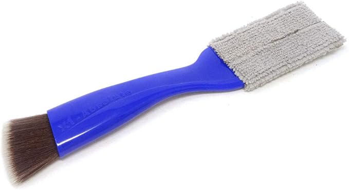 yueton Double Ended Portable Cleaning Brush Mini Hand Held Magic Brush Duster for House, Car, Office (Blue)