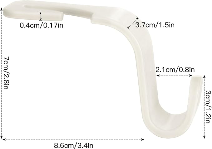 Soleebee 4 Pack Car Headrest Hook Universal Car Seat Hook Auto Hook Car Back Seat Hangers Storage Organizer (White)