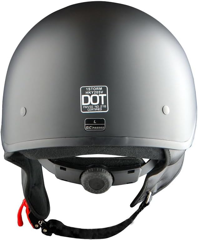 1Storm Motorcycle Half Face Helmet Mopeds Scooter Pilot with Retractable Inner Smoked Visor