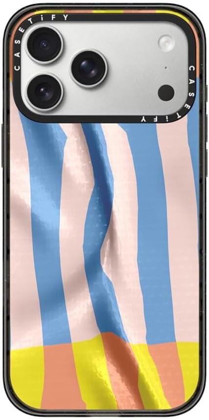 CASETiFY Impact iPhone 17 Pro Max Case [Slim/Compatible with Magsafe / 8.2 ft. 4X Military Grade Drop Protection] - Afternoon at Bondi - Clear Black