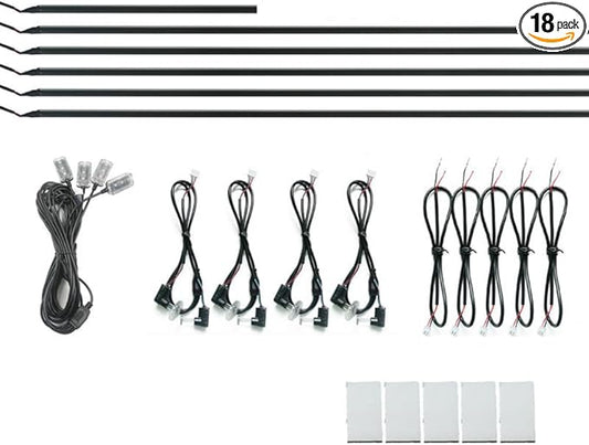 18 in 1 Symphony car Ambient Lights RGB car Interior Acrylic Light Guide Fiber Optic Universal Car Decoration Atmosphere Lights