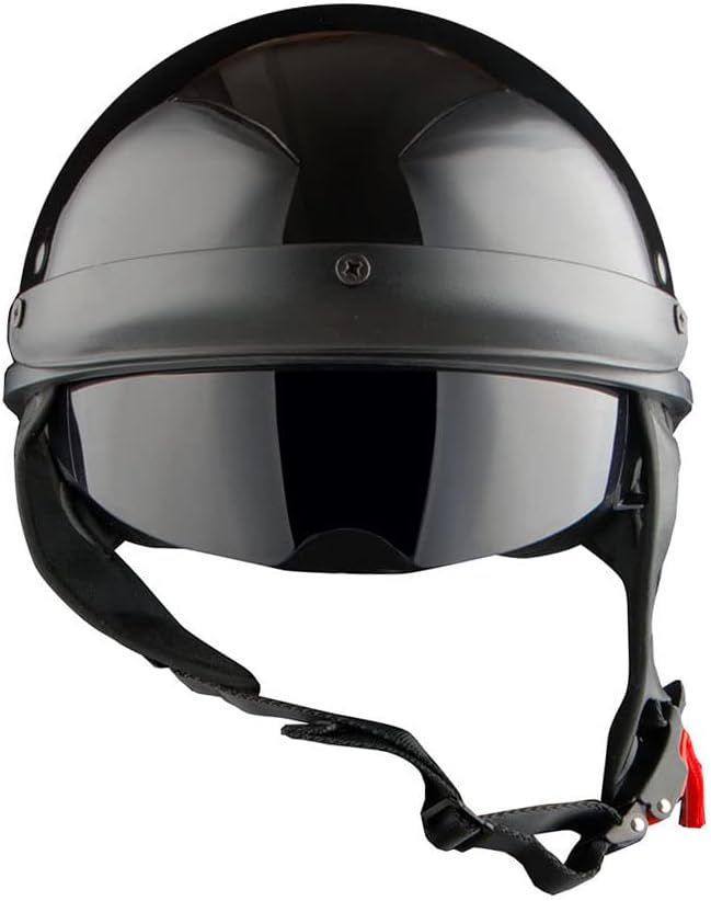 1Storm Motorcycle Half Face Helmet Mopeds Scooter Pilot with Retractable Inner Smoked Visor
