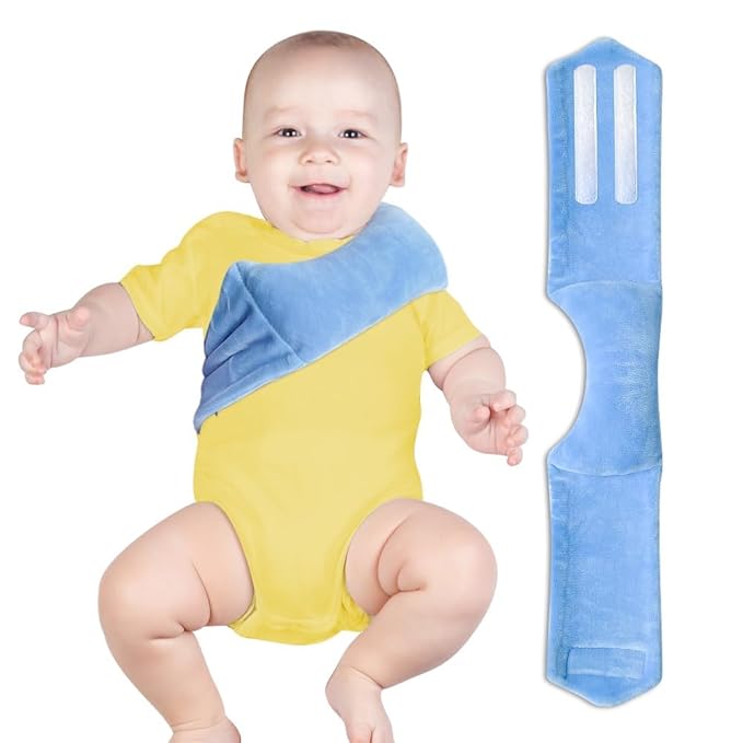 Torticollis Pillows for Infants - Neck Support Newborn Baby Carseat Head Positioner Toddler Plagiocephaly Cushion Traveling Sleep Correction Adjustable Soft Flannel
