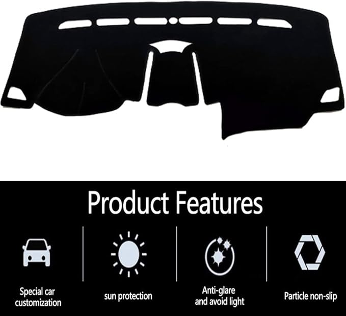 Dashboard Cover for 2015-2020 Ford Edge,Polyester Dash Covers mat,Car Dash Board Protecter Cover,Interior Dash Covers Pads,Red
