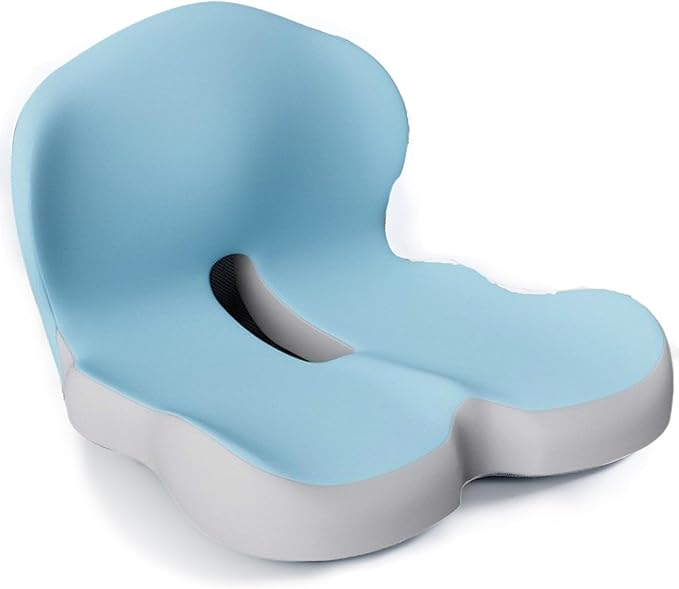 Back and Seat Cushion,Truck Seat Cushion for Long Driving,Ergonomic Non Slip Memory Foam Seat Skin with Back Support,L-Shaped Lumbar Support,Breathable & Machine-Washable,for Car,Office,Home