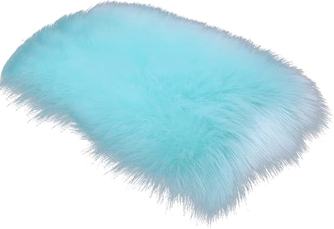 Center Console Cushion Pad Armrest Pad, Furry Armrest Cover, Car Interior Accessories, Blue