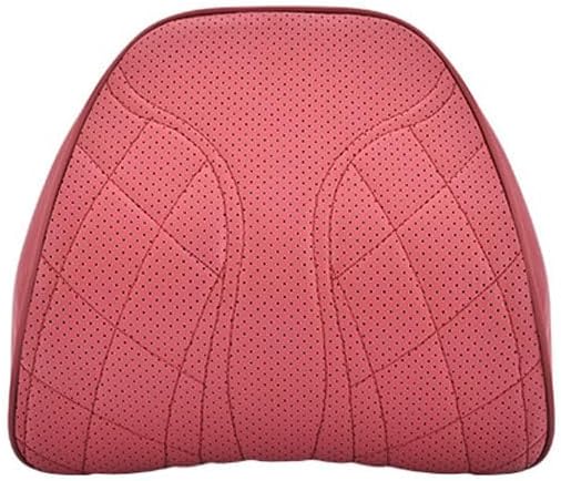 for Chevy Silverado 2007 2008 2009 2010 2011 2012 2013 Leather Car Seat Headrest Lumbar Cushion, Lumbar Support Pillow for Car,for Driving Traveling Relieving Neck Fatigue,1-D Red