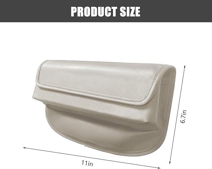 Car Seat Gap Filler Organizer, Leather Vehicle Side Seat Gap Storage Box with Lid for Phone Key Card, L-Capacity Auto Interior Organization, Universal for SUV Sedan Truck (Gray)