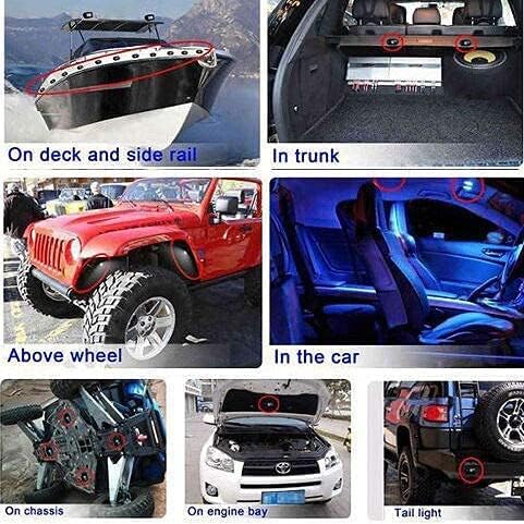4Pods Rock Lights Blue Neon Underglow led Lamp for Car Trucks ATV UTV SUV Boat Underbody Glow Trail Rig Motorcycle Lights