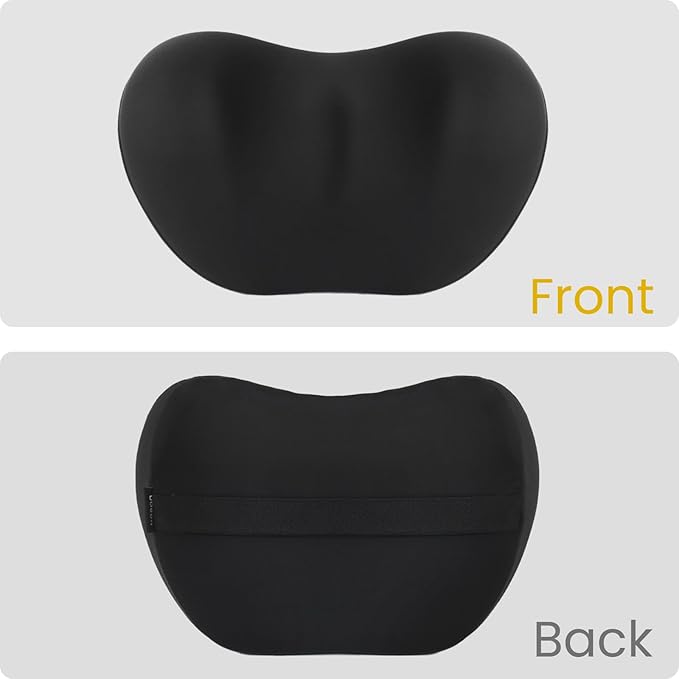 HOPON 2025 Upgrade Headrest Pillow for Tesla Model 3 Y S X,Car Neck Pillow with Breathable Fabric,Soft Pillow for Tesla,Memory Foam Tesla Accessories 1 Pack - Black