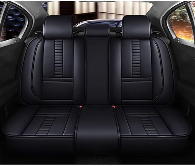 for Toyota CHR Seat Covers 2018-2026, Full Coverage Customized Car Seat Covers, Premium Leather Waterproof Stain-Resistant Easy to Install (Luxury 5 Seats, Black)