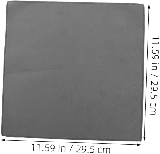 2pcs Grey Microfiber Car Wash Towels 30x30cm Double-Sided Plush Absorbent Cleaning Cloths for Vehicle Drying and Interior Care