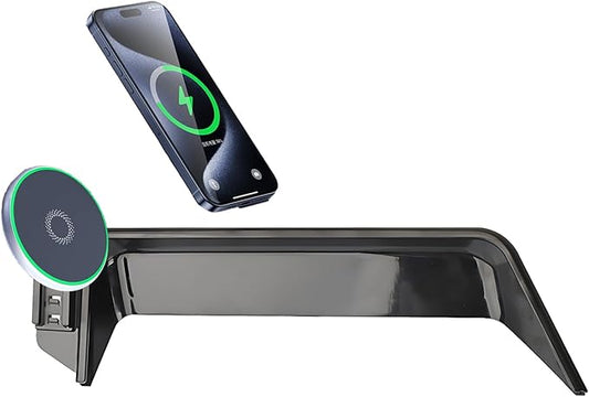 Car Phone Holder for Toyota C-HR 2019-2022 Accessories Apply to 8 Inch Touch Screen 15W Fast Wireless Charger Screen Fixed Clip Cell Phone Mount Hands-Free 360 Degree Rotation