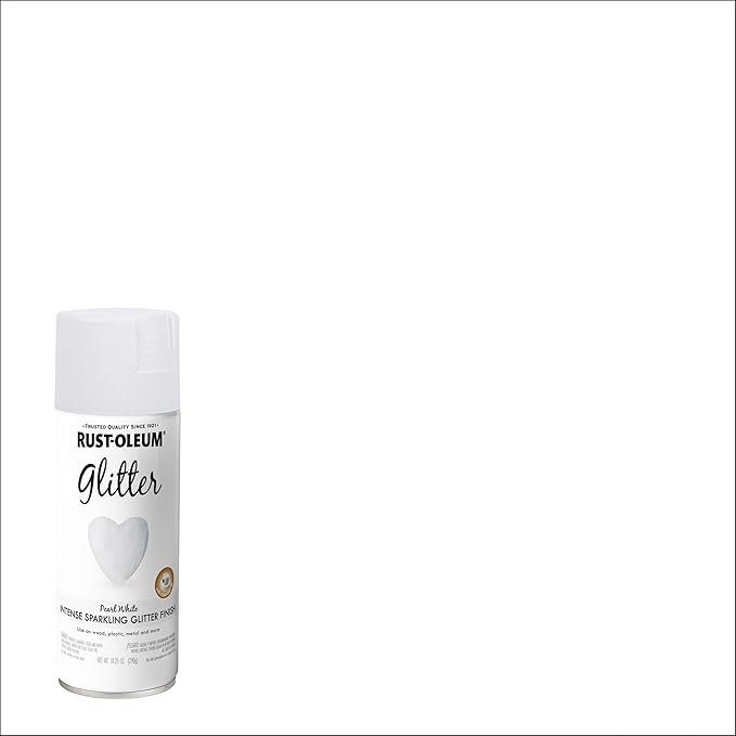 Rust-Oleum 299426 Specialty Glitter Spray Paint, 10.25 Oz, Pearl White