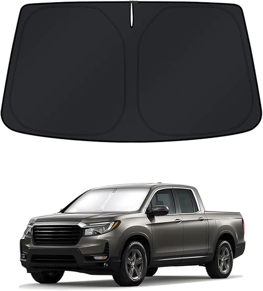 KUST Windshield Sun Shade for Honda Ridgeline Accessories 2017-2025 2026 Window Shade Sun Visor Cover Foldable Blocks UV Rays Keep Your Car Cooler