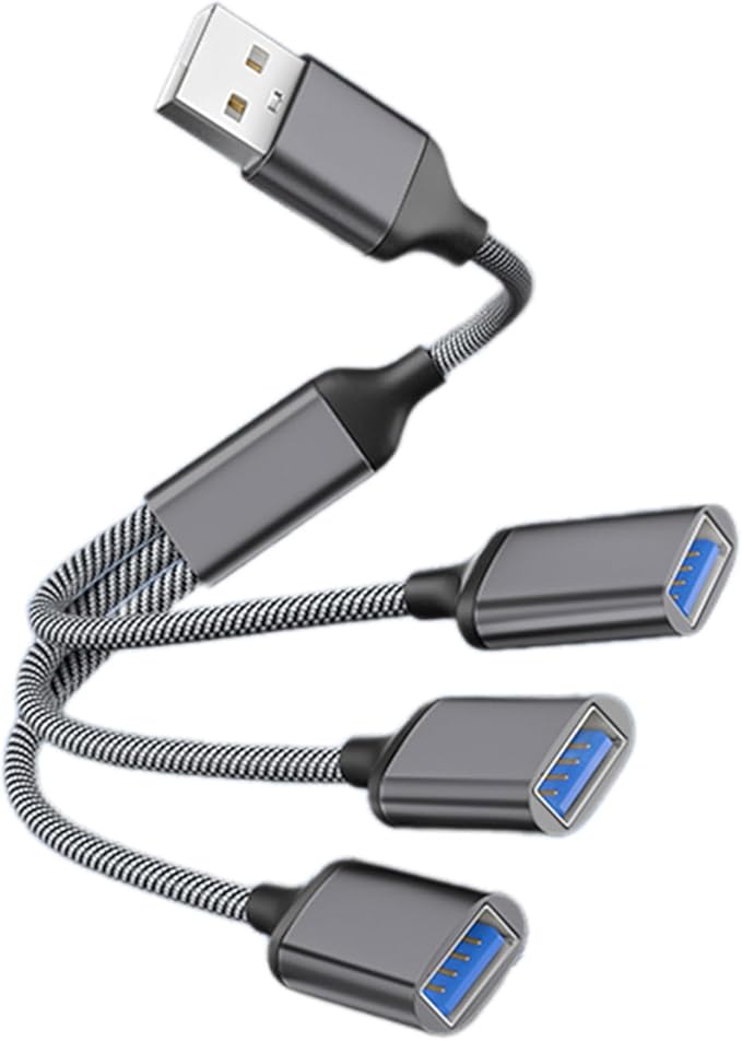 USB Splitter Y Cable USB Male to 3 Female USB 2.0 Converter Multi USB Port Expander Hub Multiport Split Adapter
