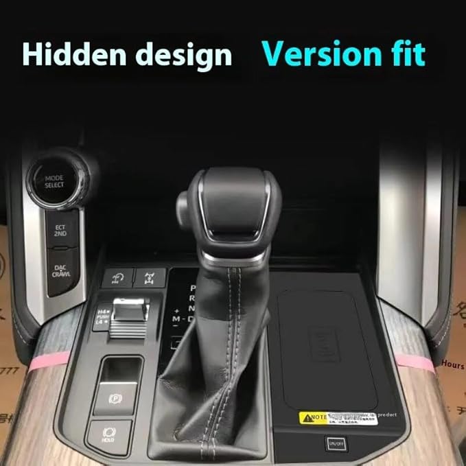 for Toyota Land Cruiser LC300 2021-2023 Car Center Console Phone Charger Fast Wireless Charger Charging Plate Charging Holder