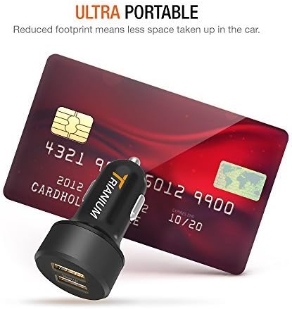 Trianium Car Charger 24W (2 Pack) Dual Charger Adapter, AtomicDrive SmartUSB Compatible iPhone 12 11 Pro Max/XR/XS Max/X/8/7/6s/6 Plus, iPad Pro/Air2/Mini,Galaxy S20,Note,LG,Nexus,HTC,Huawei,and More