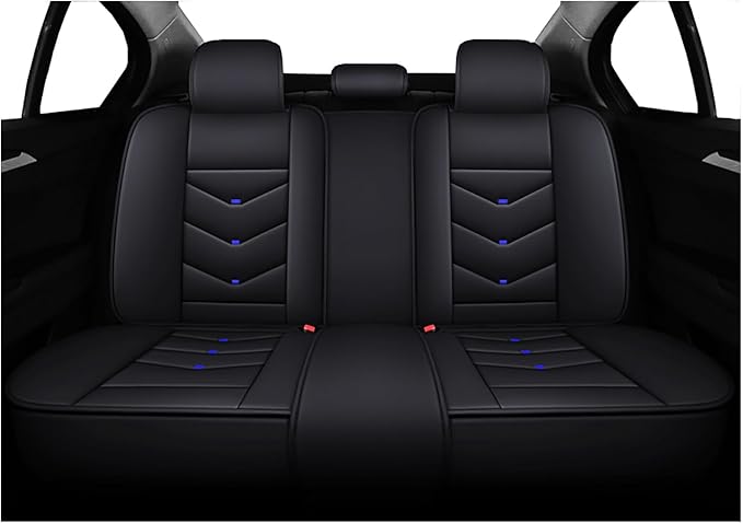 Car Seat Covers Full Set,Automotive seat Covers for Cars,Waterproof Leather seat Covers with Fixed Lumbar Support,Universal Fit for Most Cars,SUV,Trucks and Sedans